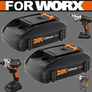 High efficiency 2x For WORX 20V MAX Extend Lithium-ion Battery WA3520 WA3525 WA3575 WG155 WG5