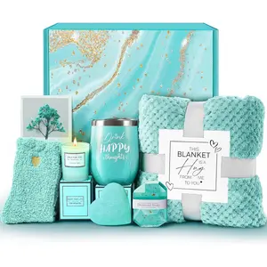 Birthday Gifts for Women, Get Well Soon Gifts Self Care Gifts, Gardenia  Gift Basket Care Package with Blanket, Vantines Mothers Day Christmas Gifts for Women Mom Wife Girlfriend  Friend Her