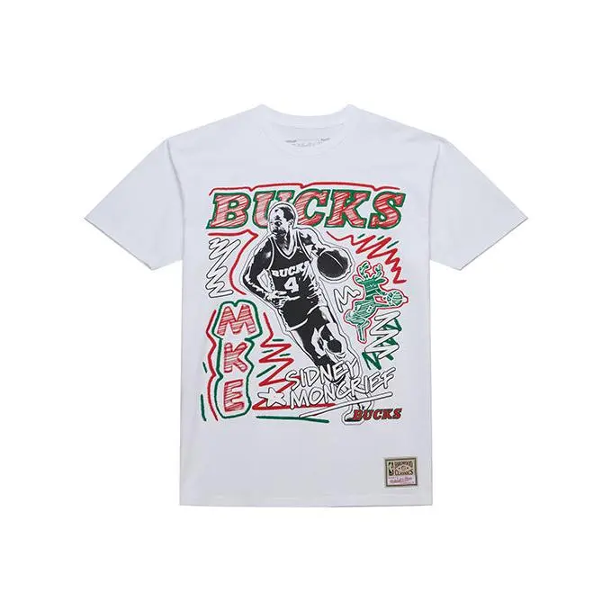 Mitchell & Ness Sidney Moncrief Chalk It Up Milwaukee Bucks T-Shirt