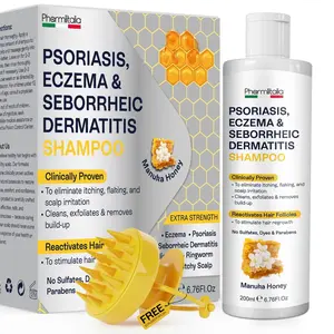 Psoriasis Shampoo for Dry & Itchy Scalp - Psoriasis Scalp Treatment for Eczema Relief, Seborrheic Dermatitis, Ringworm & Folliculitis - Itchy Scalp Shampoo for Flakes & Acne with Manuka Honey