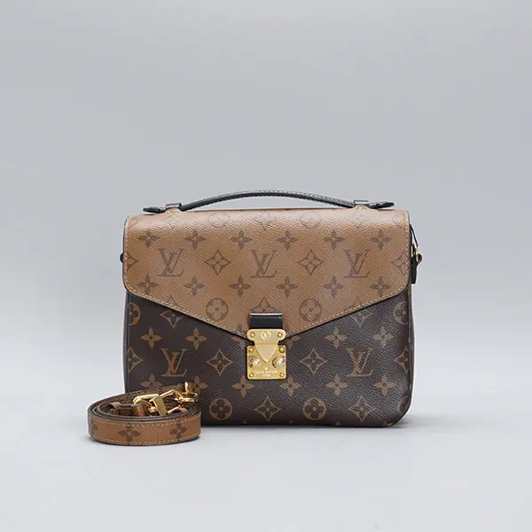 Pre-owned Louis Vuitton pvc+leather Messenger Bags Reverse Monogram Pochette Metis message bag BGP213527