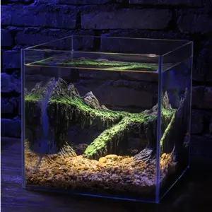 Eco-Friendly Resin Rock Climbing Platform, 7x5"/11x6.7" Aquarium Decor, Reptile Hideaway Cave, Fish Tank Landscape, Artificial Mountain