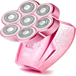 Electric Razors for Women Legs: 120min Long Time Use Rechargeable Electric Shaver for Women-IPX7 Waterproof Wet & Dry Hair Remover for Face,Underarms,Pubic(Pink)