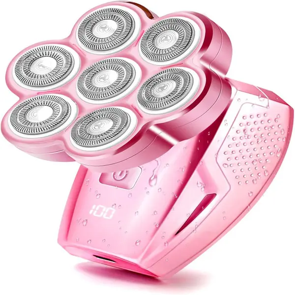 Electric Razors for Women Legs: 120min Long Time Use Rechargeable Electric Shaver for Women-IPX7 Waterproof Wet & Dry Hair Remover for Face,Underarms,Pubic(Pink)