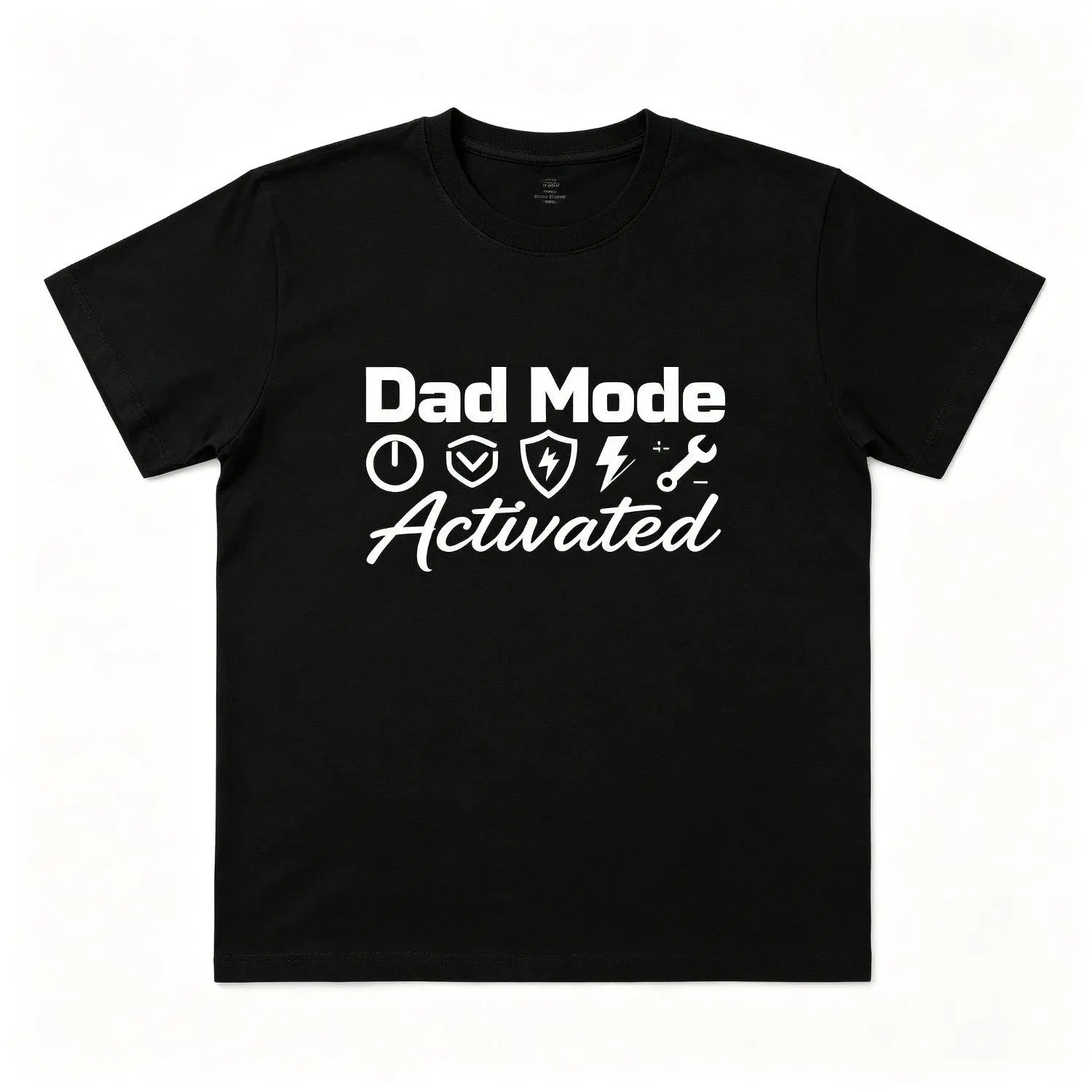 Women's Crew Neck Short-Sleeve Graphic Print T-Shirt, All-Seasons Humor Theme Casual Top, Dad Grandpa Life Celebrating Dad Mode Activated Novelty Design Comfortable Daily Wear