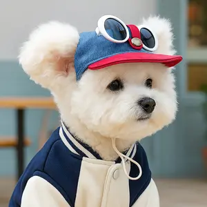 PetSnap Fashion Bundle 😎   UV Dog Baseball Cap & Cat Hipster Glasses! Photoshoot-Ready Accessories with Adjustable Straps – Stylish Outdoor Props for Dogs/Cats 📸   Free Reversible Bandana