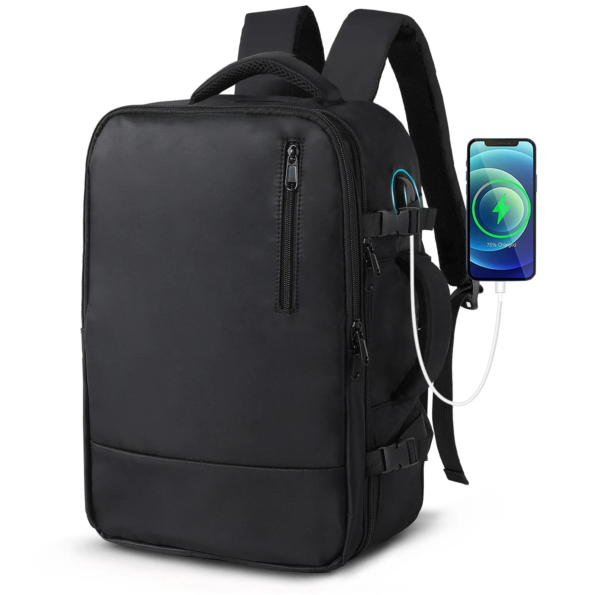 TANTOMI Unisex Notebook-Style Laptop Backpack - Sturdy, Anti-Theft, Water-Resistant, Balanced Weight Distribution, Adjustable Shoulder Straps, Fits 15.6in Notebook, On-the-Go Casual Business Bag, Back to School Haul Personal Item Gift