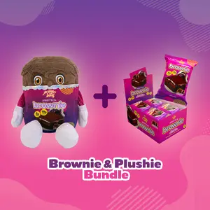 Glazed Chocolate Donut Brownie & Plushie Bundle