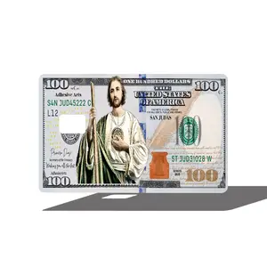 San Judas Tadeo 100Bill Debit Card Skin/Sticker - High Quality Vinyl, Ideal for Customization and Personalization