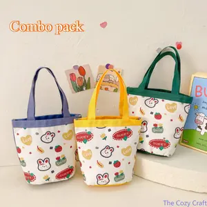 Art Print Mini Bucket Tote Bag, Versatile Large Capacity Handheld Lunch Tote Pouch, Stylish Casual Carryall Bag for Daily Commute, Picnic, Meal Prep, Shopping & Everyday Essentials Storage