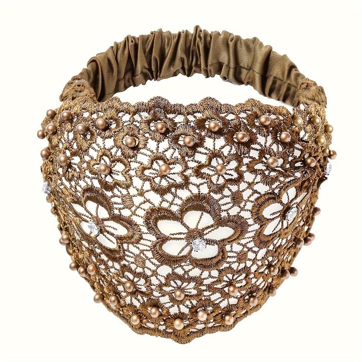 6 Pieces Lace Elastic Headwrap Lace Elastic Headbands Boho Bandana Bohemian Headband Hair Accessories for Women, 6 Colors