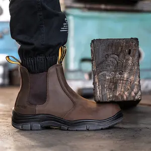 Hiwell Men Safety shoes Insulation 18KV Anti-Smash Anti-Piercing Anti-Scalding Comfortable Wear-Resistant Wholesale Anti-Smash Anti-Stab Insulation Electric Welding Labor Insurance Shoes Footwear Closed for Worker Boy Brown