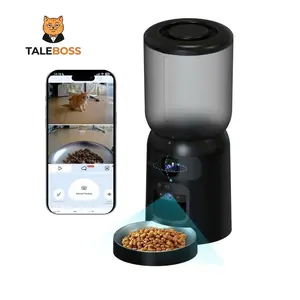 TaleBoss 5L WiFi Auto-Dispensing Automatic Cat Feeder with Dual Cameras, Timed Dry Food Dispenser, 10 Daily Meals, 1-15 Portions Per Meal, Stainless Steel Bowl, Auto-Dispensing Automatic Feeders