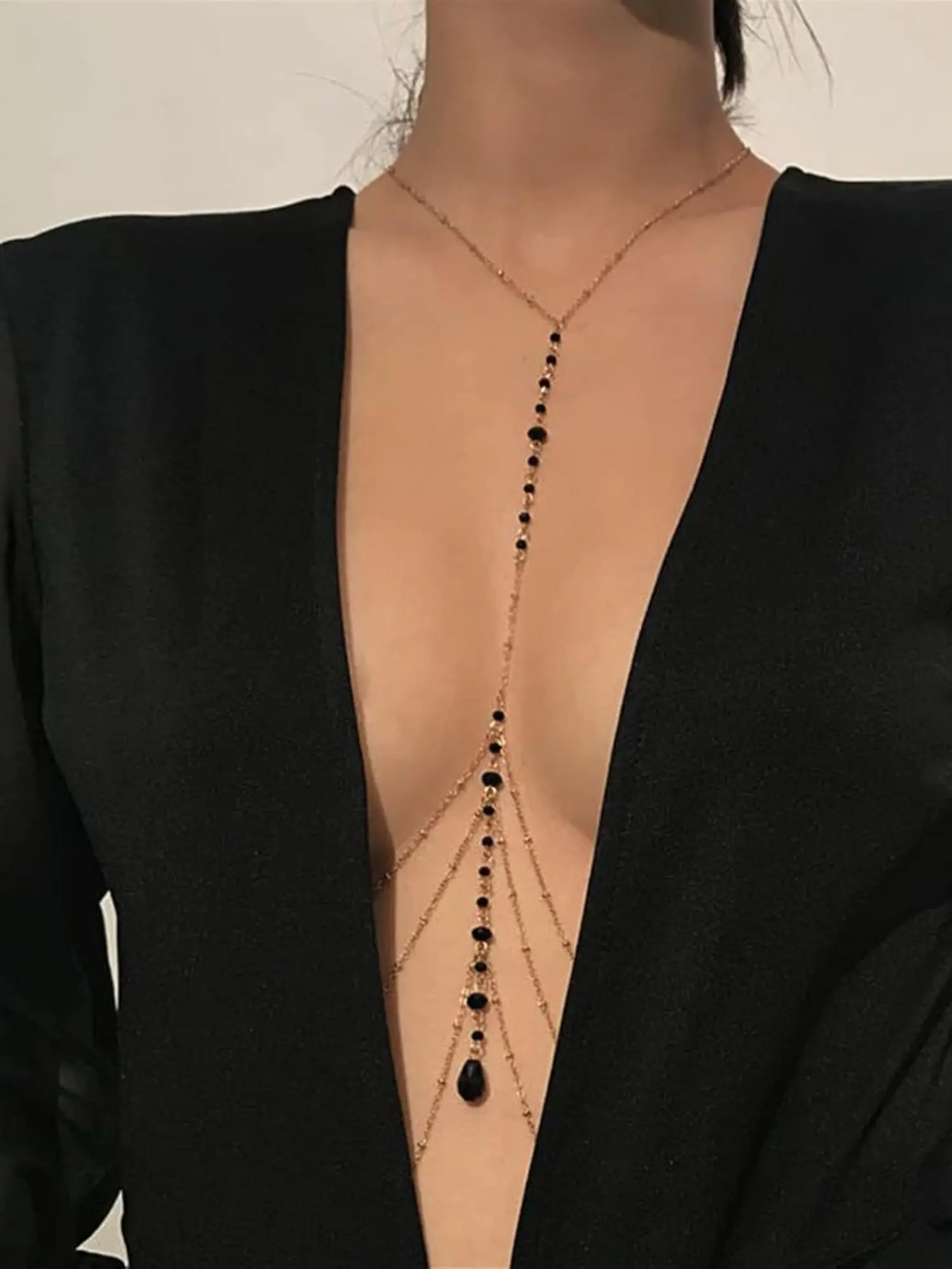 Luxury Crystal Tassel Body Bra Chain, Sexy Rhinestone Harness Jewelry for Women, Chic Body Jewelry, Body Jewellery, Body Chest Chain Gift, Beach Body Accessories, Body Chains