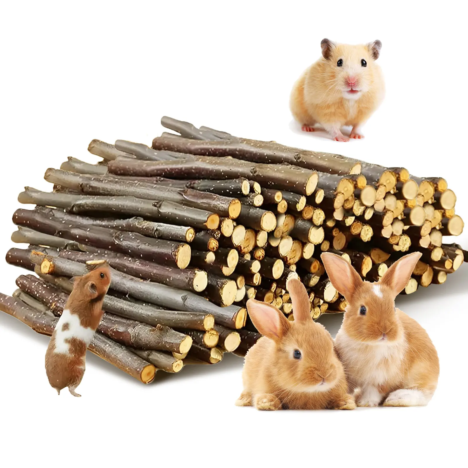 Natural Organic Apple Sticks -500g Hamster Chew Stick Hams Rabbit Bunny Gerbil Guinea Pig Squirrel Chinchilla Small Animal Chew Sticks