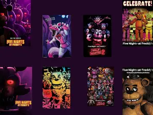 Five Nights at Freddy's Anime Fan Canvas Art Print Comic Image Bedroom Wall Decoration Perfect Birthday Gift for Teen Boys Girls