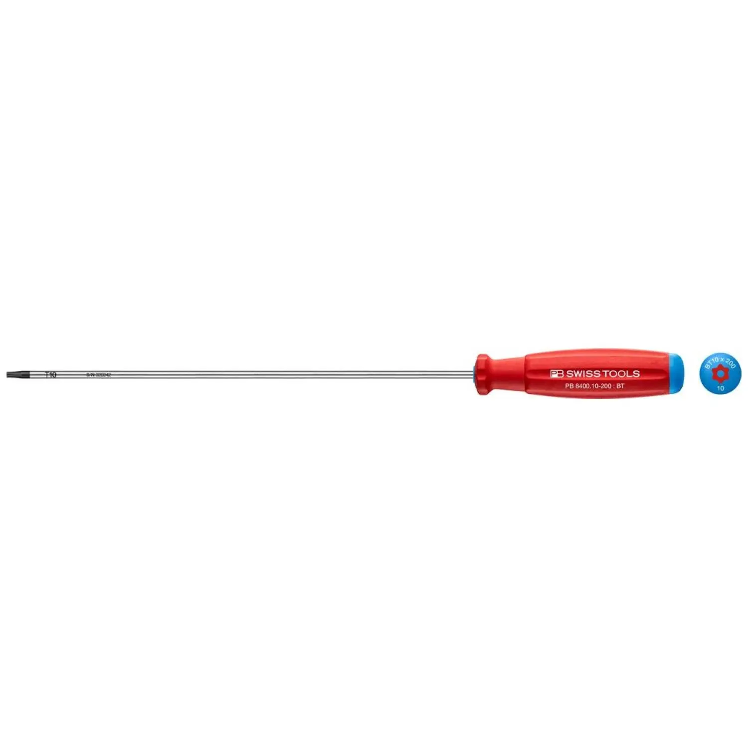 PB Swiss PB 8400.B 10-200 TORX® Screwdriver Swiss Grip, T10, 200mm