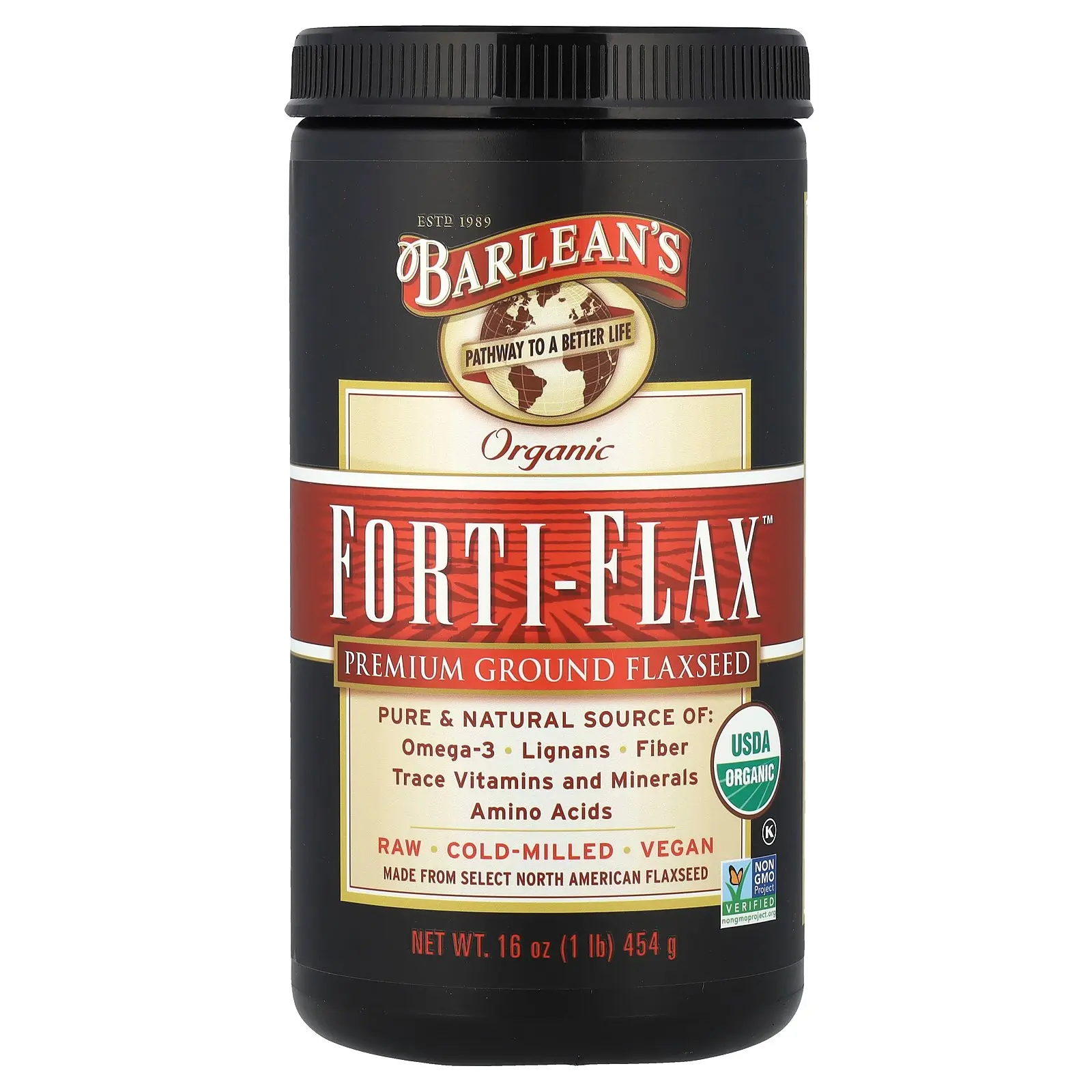 Barlean's Organic Forti-Flax™, Premium Ground Flaxseed, 16 oz (454 g)