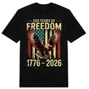 250 Years of Freedom 1776–2026 T-Shirt, Patriotic USA Graphic Tee, Vintage Independence Day Shirt, Classic American Freedom Tee, Premium Cotton Casual Shirt, 4th of July Outfit