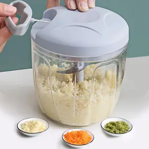 [Clearance] Pull String Garlic Mincer, Mini Chopper Can for Garlics, Manual Food Chopper, Garlic Crusher, Chili Chopper, Meat Grinder Vegetable Cutter