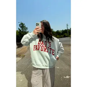 'Dad's Fav x Mom's Fav' Reversible Mock-Neck Sweatshirt