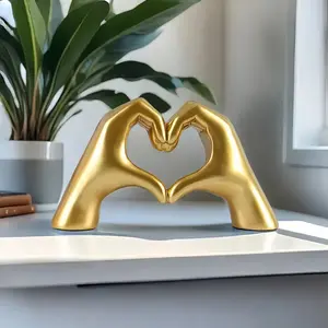 Handmade Resin Heart Statue, Modern Love Symbol, Unique Design, Elegant Home Decor, Wedding Decoration, Festival Party Room Decor, Collectible Figurines, Decorative Sculptures