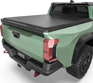 Soft Roll-Up Tonneau Cover Fits for Toyota Tacoma 2024 2025 (Excl. Trail), 5ft Bed with Track Rail System