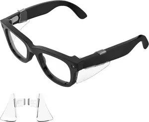 SummerVibes Safety Glasses Side Shields for Ray-Ban Meta Wayfarer/Skyler/Headliner & Oakley Meta HSTN Smart Glasses Accessories, Durable & Anti-Slide, Lightweight Comfort Fit for Secure Wear (Transparent), Anti-Splash
