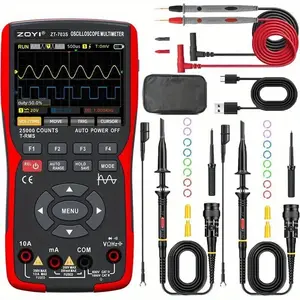 ZOYI ZT-703S Color Screen Handheld Digital Oscilloscope Multimeter, Signal Generator, Automotive Multi-function Instrument, Intelligent Measurement Tool, Automotive Oscilloscope Multimeters