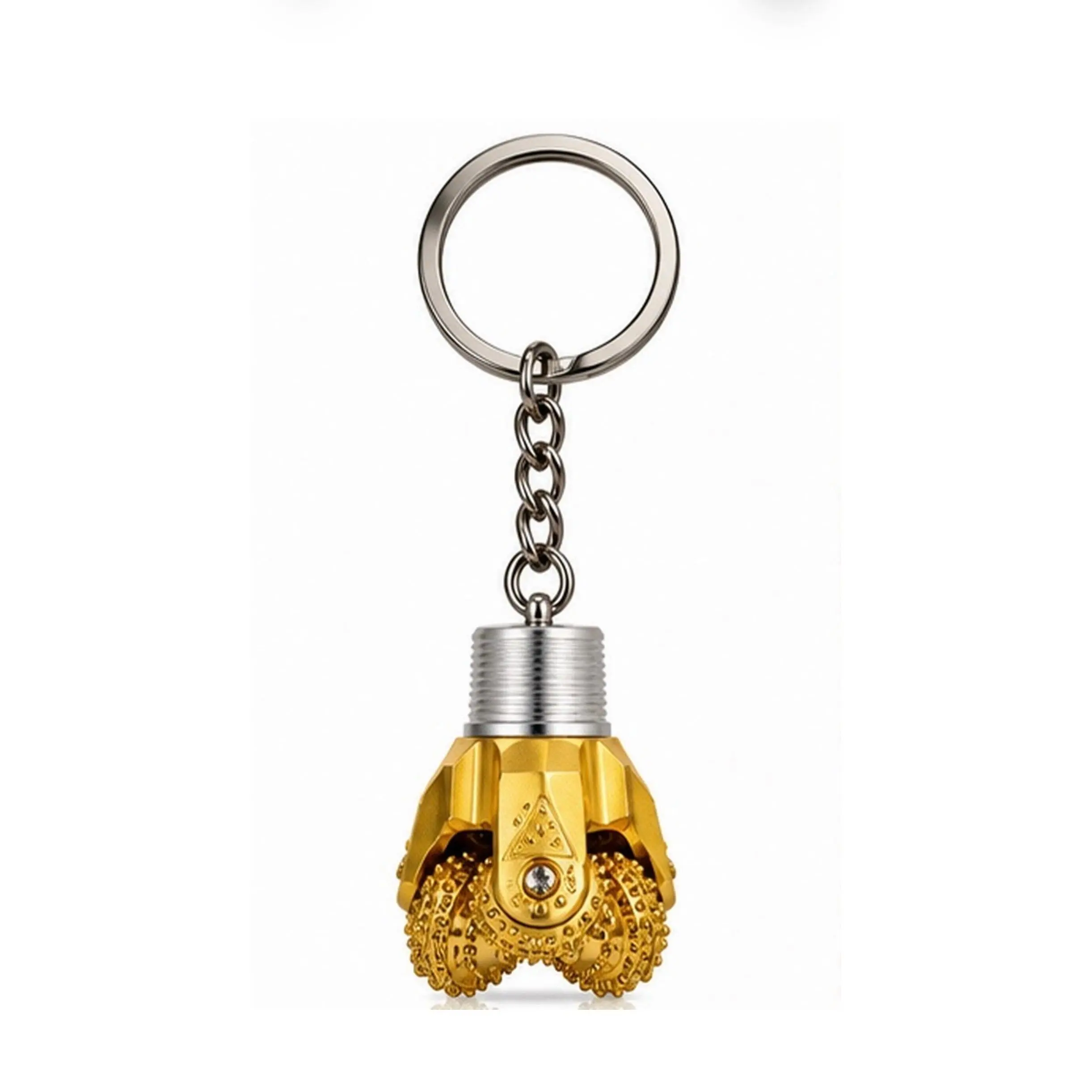Oilfield Drill Bit Keychain – Rotating Roller Cone Design