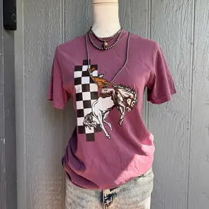 The checkered buck comfort colors tshirt