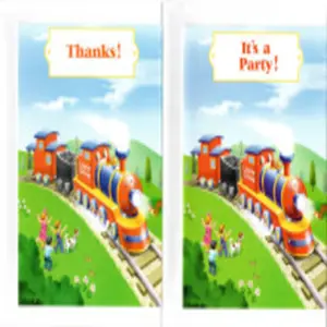 Little Chug Party Invite and Thank You Combo Pack