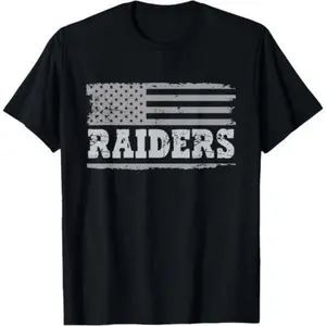 Raiders T-shirt American Falg T-Shirt Made in USA graphic tees