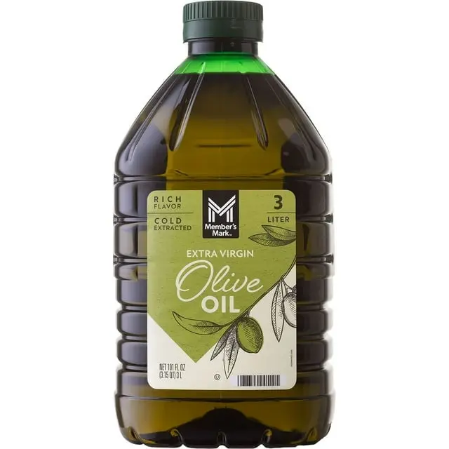 Member’s Mark Extra Virgin Olive Oil, 101 fl. oz (3 Liters) – Cold Pressed, Premium Mediterranean Blend, Rich Flavor Cooking Oil for Frying, Salad Dressing & Daily Use