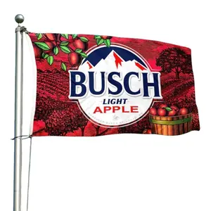 Bush Lightweight Apple Dilly Flag Banner with Eye Holes, 3x5 Feet Men Cave Decoration, Unique Wall Tapestry Fan Art for Events and Holidays