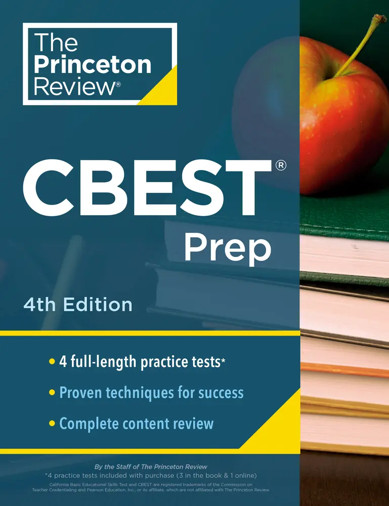 USED Book - Princeton Review CBEST Prep, 4th Edition: 3 Practice Tests + Content Review + Strategies to Master the California Basic Educational Skills Test by The Princeton Review (Paperback) - english