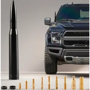 Heavy-Duty Billet Aluminum Car Antenna - Universal Replacement for Ford, Dodge, Chevy, GMC, Jeep, Toyota Trucks & SUVs. Black, Durable Aftermarket Accessory