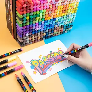 320 Color Soft Tip Pressure-Free Painting Graffiti Stacking Pens, Water-Based Acrylic Ink, Multi-Surface Markers for DIY Projects, Acrylic Drawing Markers, Art Markers