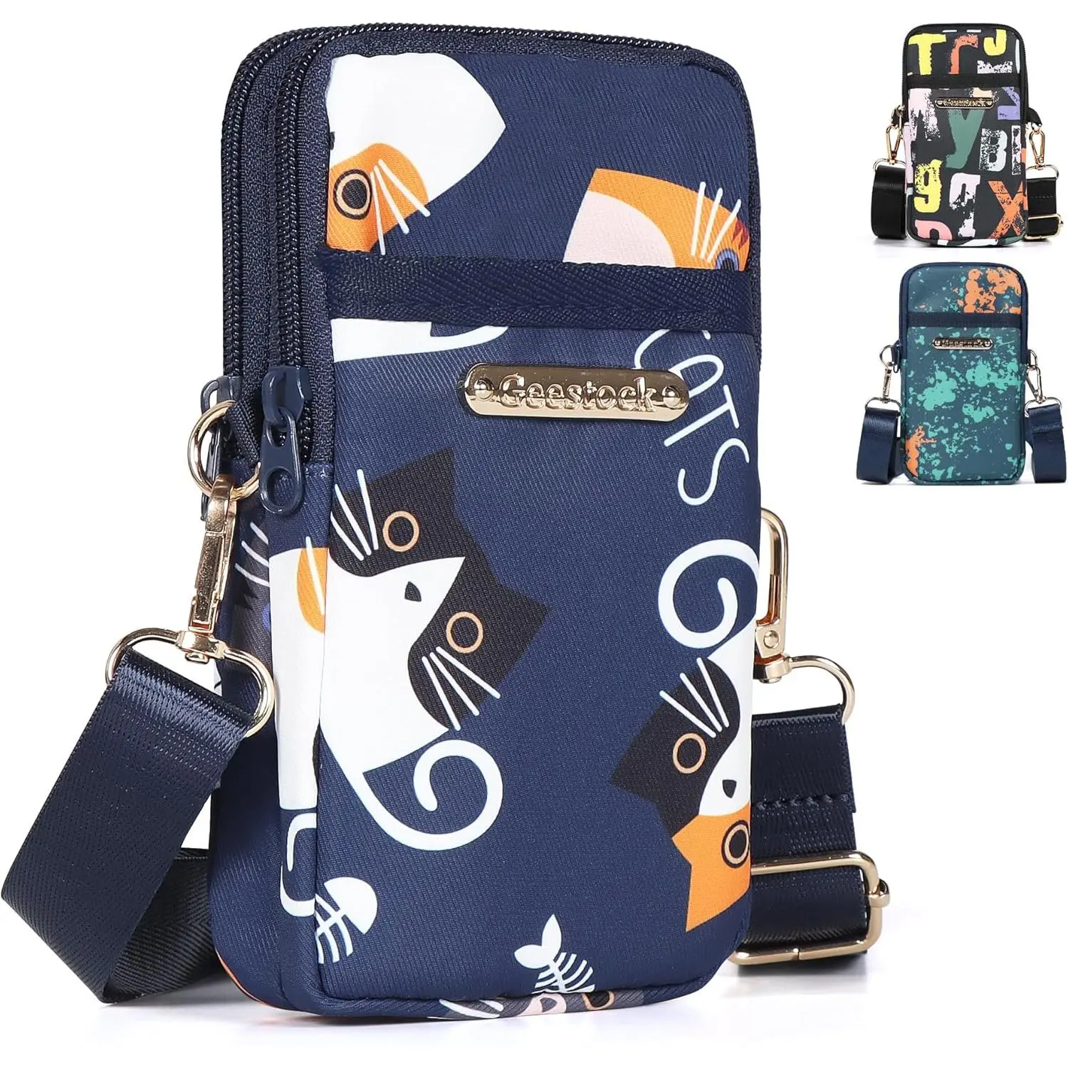 Geestock Women's Compact Lightweight Mini Crossbody & Shoulder Bag with Body Strap - Cell Phone Purse, Travel Pouch for Running, Walking, & Shoulder Bags Lightweight Women's Crossbody, Compact Women's Crossbody & Shoulder Bags