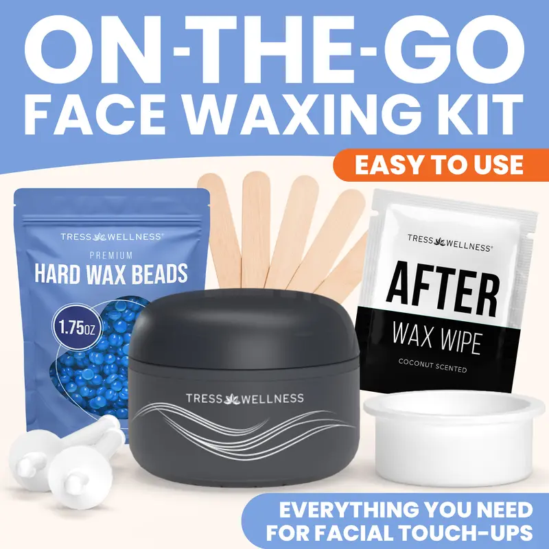 Easy to Use Nose & Brow Wax Kit for Women & Men by Tress Wellness