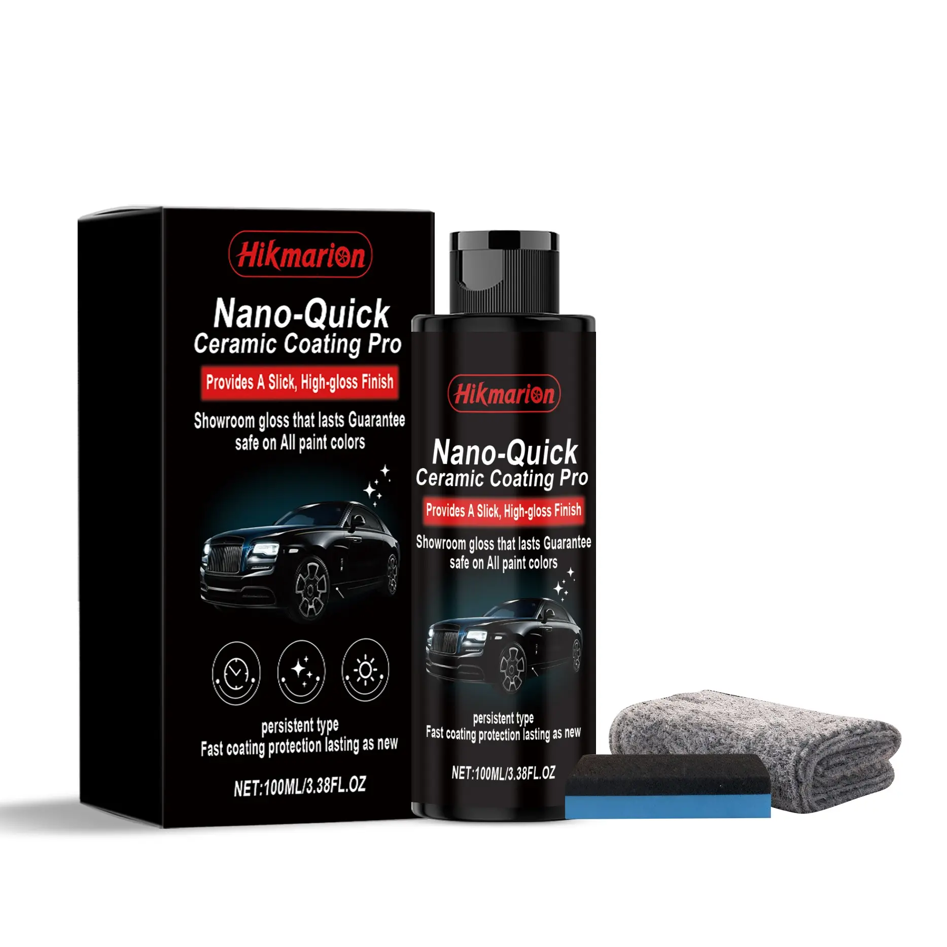 Nanoceramic Coating Kit for Car Surface Protection, Polishing and Brightening, Daily Maintenance, Enhances Shine and Durability