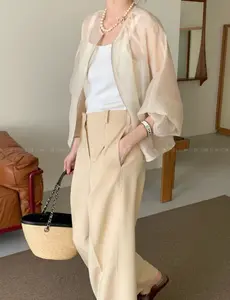 Sheer Organza Zip Jacket (2 Colors)