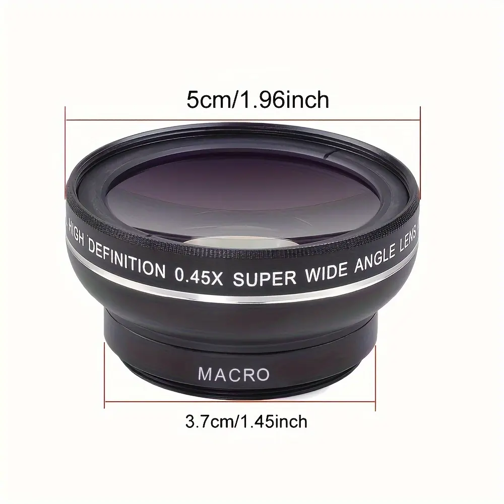0.45X ultra-wide-angle + 12.5X high-definition quick-install multi-lens kit for travel, food and selfie, compatible with multiple models, single-tube telescope
