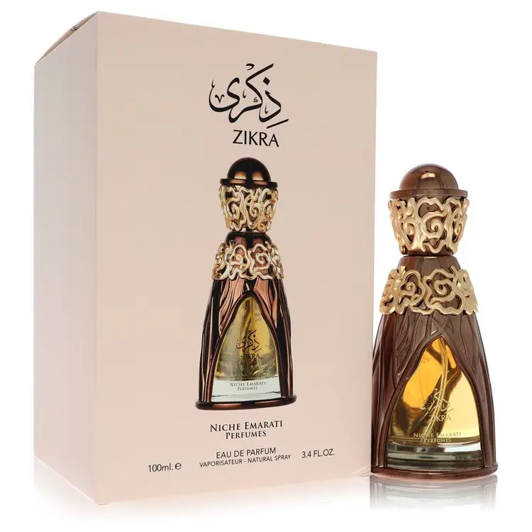 Lattafa Zikra Unisex Alcohol-Based EDP Perfume Spray - 100ml (3.4 fl. oz) Emirati Niche Jasmine Unisex Fragrance, Aromatic Amberwood, Floral Amber, Spicy Notes Single Item
