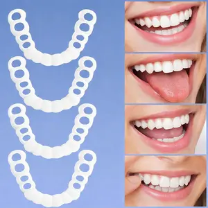 [3 Pairs] Quick 1-Minute Teeth Whitening: Painless Clip-onTeeth Whitening Strips for an Instant Perfect Smile,Temporary Dentures for Instant Confidence -  for Party & Daily