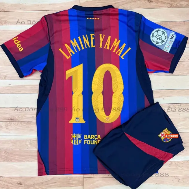 2026-27 Blue Red Soccer Jersey & Shorts Set for Men | Lightweight Breathable Quick-Dry Football Training Uniform