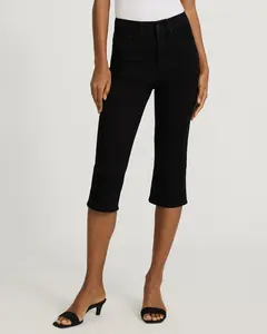 Express High Waisted Black Hyper Sculpt Capri Jeans