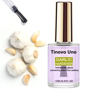 Tinovo Uno Garlic Nail Hardener 12ml - Nail Care Solution, Non-Alcoholic, Clear Nail Strengthener with Vitamin E for Thin, Weak Nails - Prevents Cracking & Splitting, Nail Strengthening Serum