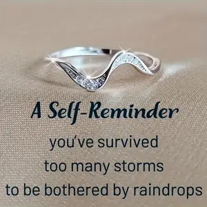 Graceful Wave Promise Ring, Simple College Style, Suitable for Daily Wear, Gifts and Thanksgiving - Suitable for Love, Friendship, Birthdays, Christmas, and Anniversaries