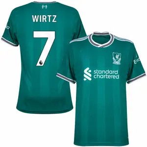 Unisex Soccer Liverpool Team Wirtz 7 Champions Language/Premier League2025/26 Home/Away Replica Jersey